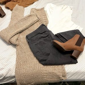 Long knit cardigan